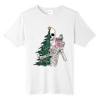 Funny Christmas Sorta Merry Sorta Scary Skeleton Xmas Tree Tall Fusion ChromaSoft Performance T-Shirt