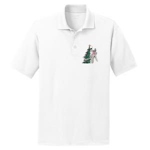 Funny Christmas Sorta Merry Sorta Scary Skeleton Xmas Tree PosiCharge RacerMesh Polo