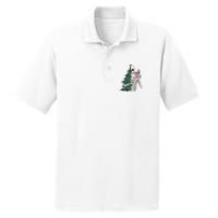 Funny Christmas Sorta Merry Sorta Scary Skeleton Xmas Tree PosiCharge RacerMesh Polo