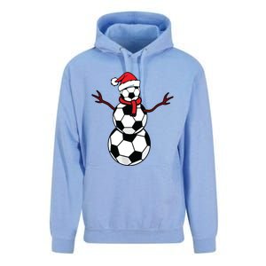 Funny Christmas Soccer Balls Santa Snowman Unisex Surf Hoodie