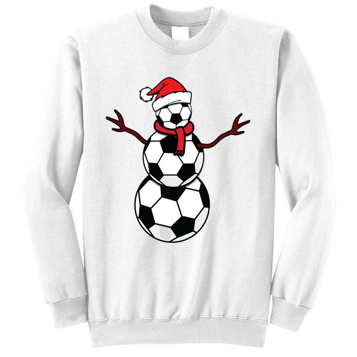 Funny Christmas Soccer Balls Santa Snowman Sweatshirt