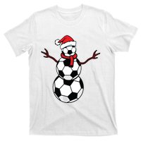 Funny Christmas Soccer Balls Santa Snowman T-Shirt