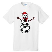 Funny Christmas Soccer Balls Santa Snowman Tall T-Shirt