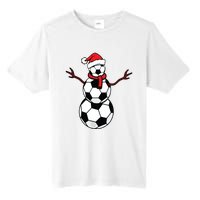 Funny Christmas Soccer Balls Santa Snowman Tall Fusion ChromaSoft Performance T-Shirt