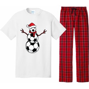 Funny Christmas Soccer Balls Santa Snowman Pajama Set