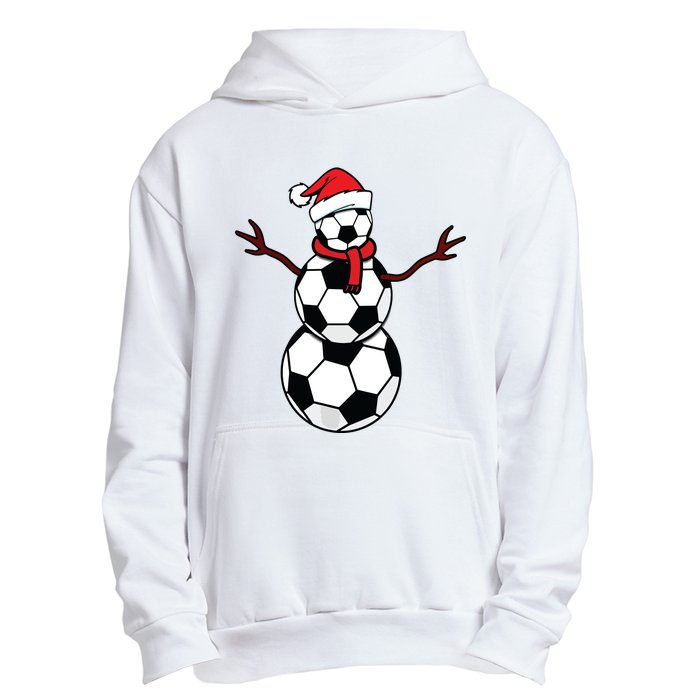 Funny Christmas Soccer Balls Santa Snowman Urban Pullover Hoodie