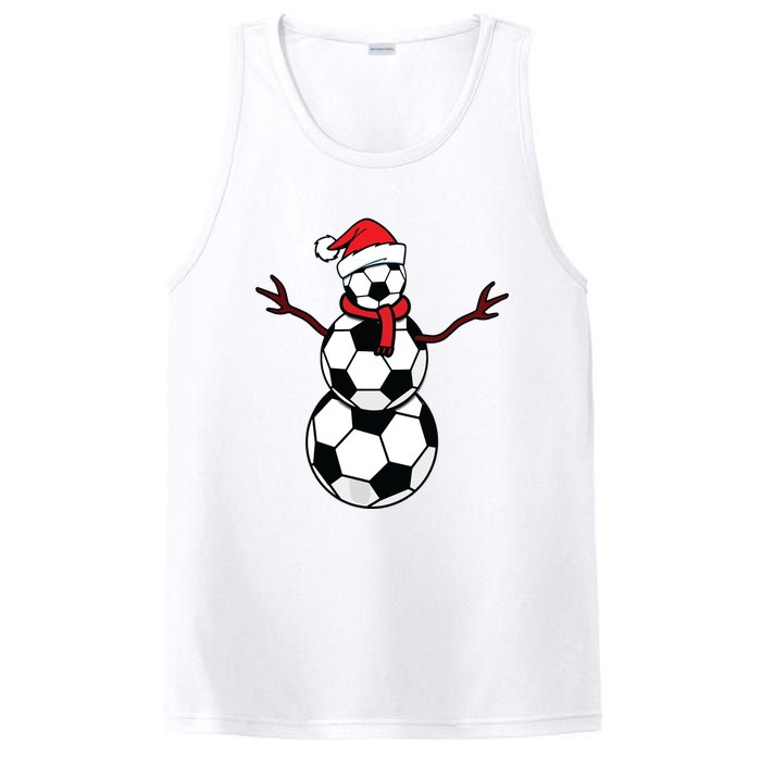 Funny Christmas Soccer Balls Santa Snowman PosiCharge Competitor Tank