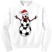 Funny Christmas Soccer Balls Santa Snowman Kids Sweatshirt