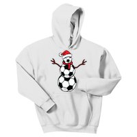 Funny Christmas Soccer Balls Santa Snowman Kids Hoodie