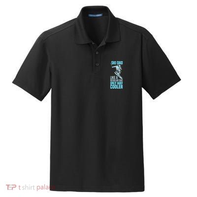 Funny Cool Ski Dad Definition Skier Mountain Slope Meaningful Gift Dry Zone Grid Polo