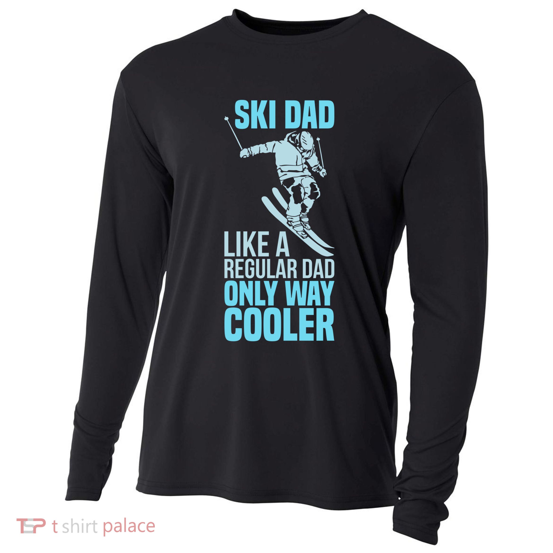 Funny Cool Ski Dad Definition Skier Mountain Slope Meaningful Gift Cooling Performance Long Sleeve Crew