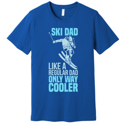 Funny Cool Ski Dad Definition Skier Mountain Slope Meaningful Gift Premium T-Shirt