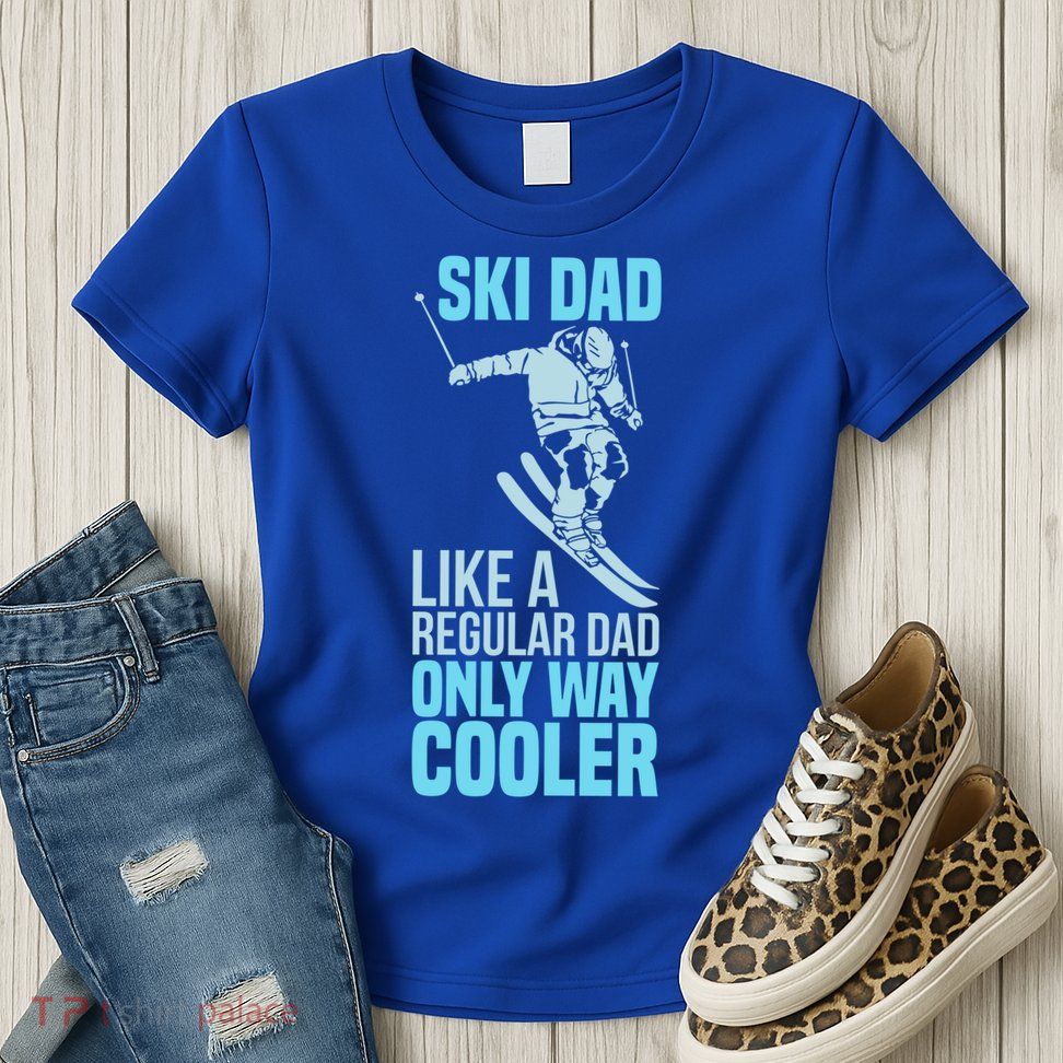 Funny Cool Ski Dad Definition Skier Mountain Slope Meaningful Gift Womens T-Shirt