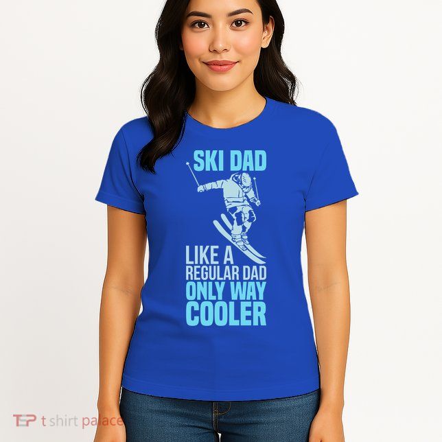 Funny Cool Ski Dad Definition Skier Mountain Slope Meaningful Gift Womens T-Shirt