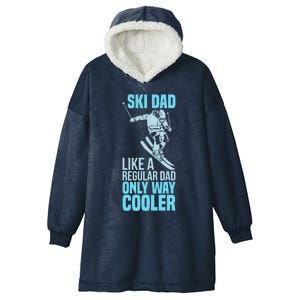 Funny Cool Ski Dad Definition Skier Mountain Slope Meaningful Gift Hooded Wearable Blanket