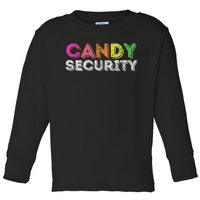 Funny Candy Security Halloween Costume Toddler Long Sleeve Shirt