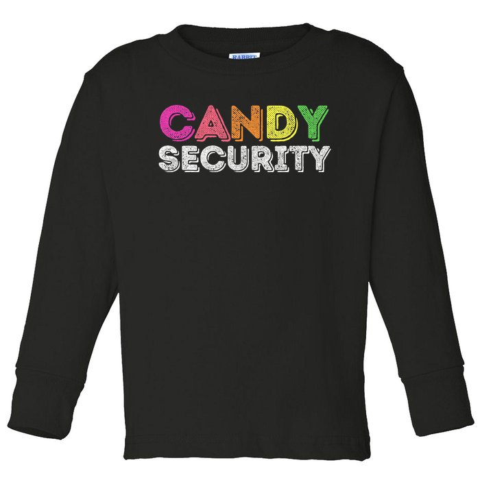 Funny Candy Security Halloween Costume Toddler Long Sleeve Shirt