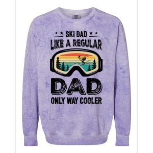 Funny Cool Ski Dad Novelty For Fathers Day Gift Colorblast Crewneck Sweatshirt