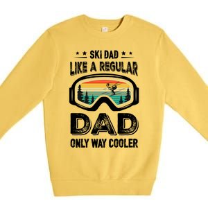 Funny Cool Ski Dad Novelty For Fathers Day Gift Premium Crewneck Sweatshirt