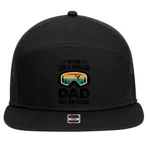 Funny Cool Ski Dad Novelty For Fathers Day Gift 7 Panel Mesh Trucker Snapback Hat