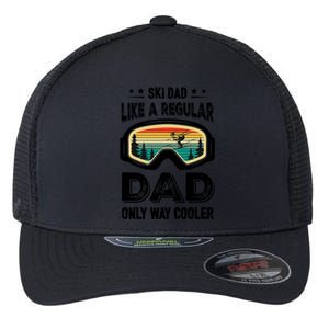 Funny Cool Ski Dad Novelty For Fathers Day Gift Flexfit Unipanel Trucker Cap