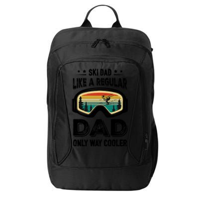 Funny Cool Ski Dad Novelty For Fathers Day Gift City Backpack