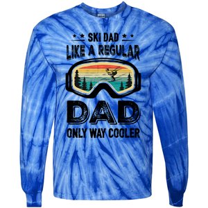 Funny Cool Ski Dad Novelty For Fathers Day Gift Tie-Dye Long Sleeve Shirt