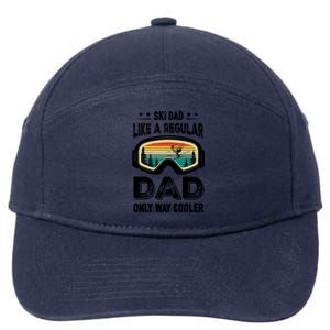 Funny Cool Ski Dad Novelty For Fathers Day Gift 7-Panel Snapback Hat