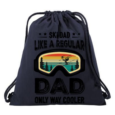 Funny Cool Ski Dad Novelty For Fathers Day Gift Drawstring Bag