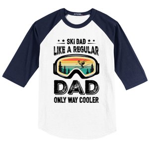 Funny Cool Ski Dad Novelty For Fathers Day Gift Baseball Sleeve Shirt