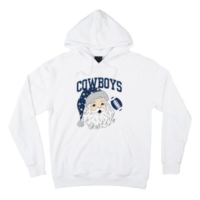 Funny Cowboys Santa Football Football Lover Gift Christmas Santa Football Xmas Hoodie