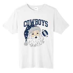 Funny Cowboys Santa Football Football Lover Gift Christmas Santa Football Xmas Tall Fusion ChromaSoft Performance T-Shirt