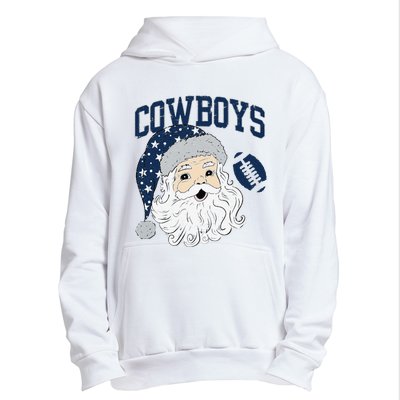 Funny Cowboys Santa Football Football Lover Gift Christmas Santa Football Xmas Urban Pullover Hoodie