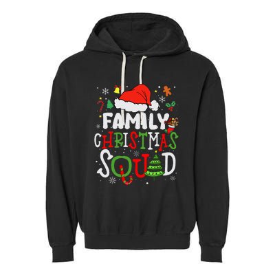 Family Christmas Squad Group Matching Christmas Pajama Party Garment-Dyed Fleece Hoodie