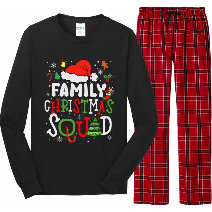 Family Christmas Squad Group Matching Christmas Pajama Party Long Sleeve Pajama Set