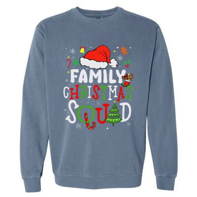 Family Christmas Squad Group Matching Christmas Pajama Party Garment-Dyed Sweatshirt