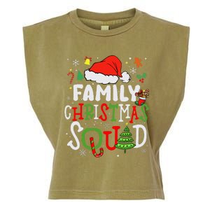 Family Christmas Squad Group Matching Christmas Pajama Party Garment-Dyed Women's Muscle Tee