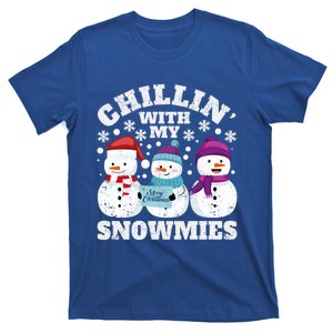 Funny Christmas Snow Xmas Pjs Chillin With My Snowmies Gift T-Shirt