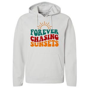 Forever Chasing Sunsets Cute Performance Fleece Hoodie