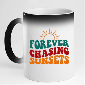 Forever Chasing Sunsets Cute 11oz Black Color Changing Mug