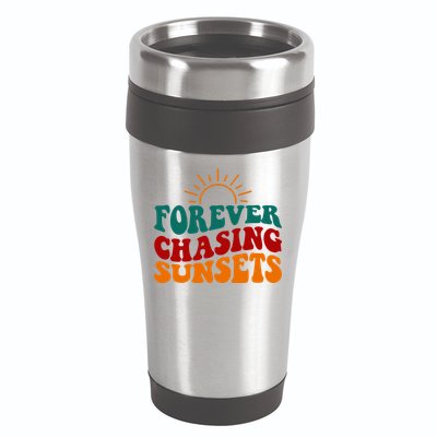 Forever Chasing Sunsets Cute 16oz Travel Tumbler