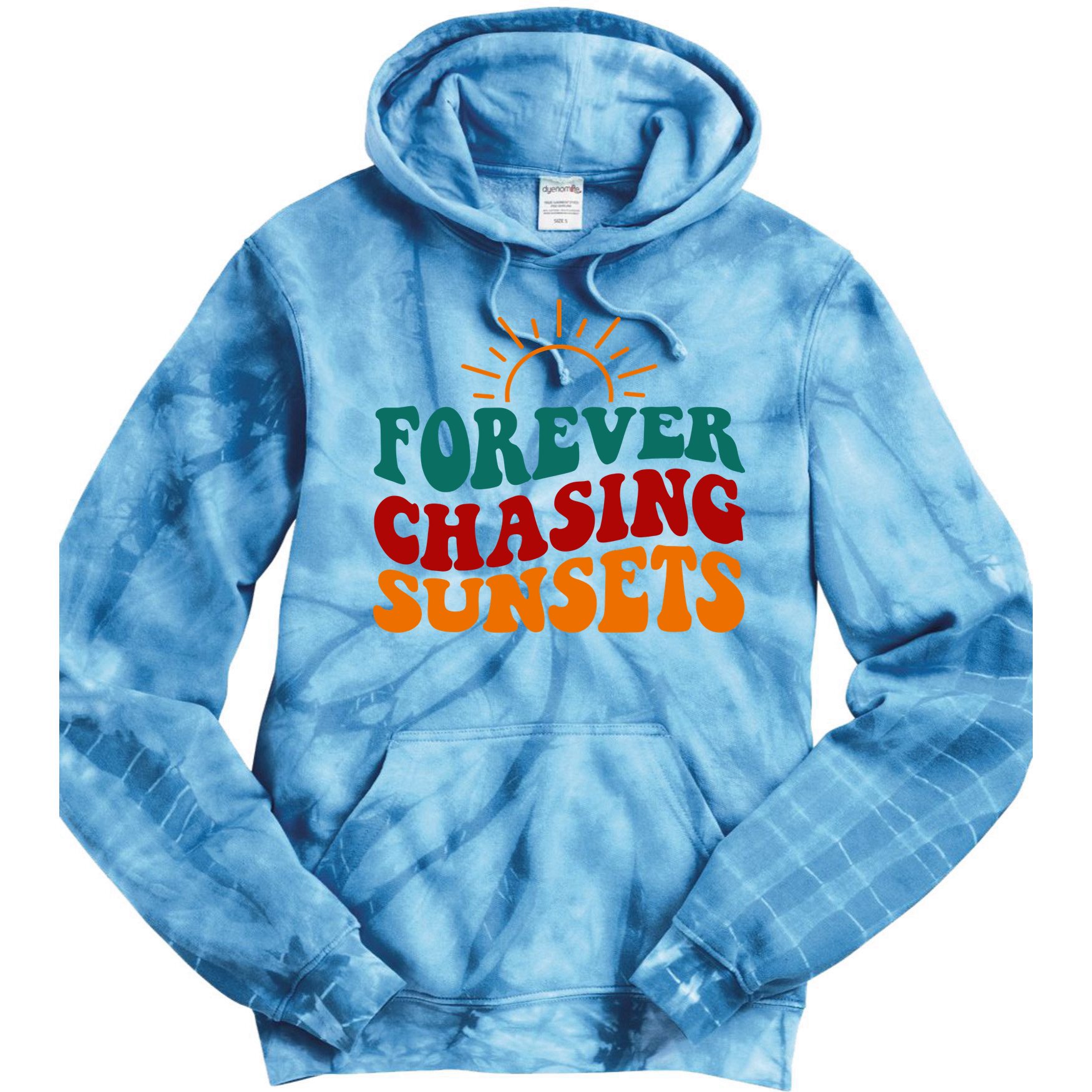 Forever Chasing Sunsets Cute Tie Dye Hoodie