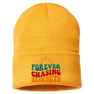 Forever Chasing Sunsets Cute Sustainable Knit Beanie