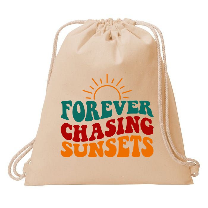 Forever Chasing Sunsets Cute Drawstring Bag
