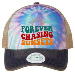 Forever Chasing Sunsets Cute Legacy Tie Dye Trucker Hat