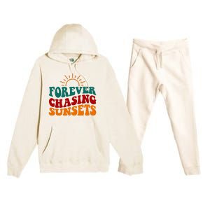 Forever Chasing Sunsets Cute Premium Hooded Sweatsuit Set