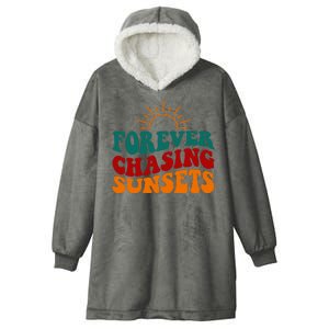 Forever Chasing Sunsets Cute Hooded Wearable Blanket