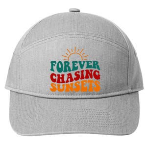 Forever Chasing Sunsets Cute 7-Panel Snapback Hat