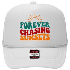 Forever Chasing Sunsets Cute High Crown Mesh Back Trucker Hat