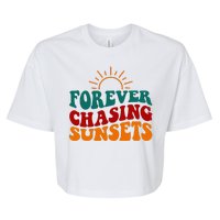 Forever Chasing Sunsets Cute Bella+Canvas Jersey Crop Tee